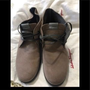 Salvatore Ferragamo Men’s Tan/Brown Chukka Boots